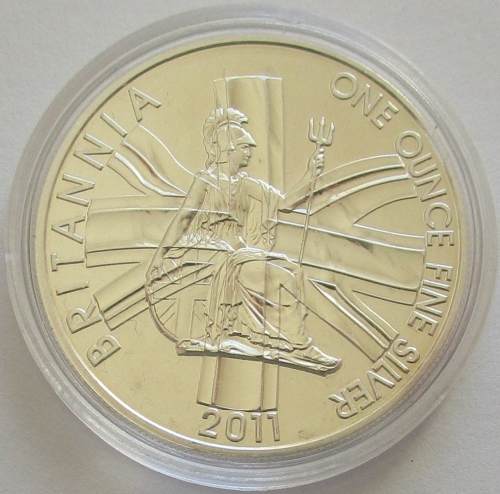 United Kingdom 2 Pounds 2011 Britannia 1 Oz Silver