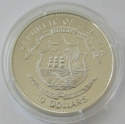 Liberia 10 Dollars 2003 Aviation Parachute