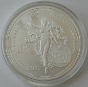 Niue 2 Dollars 2022 Icons of Inspiration Isaac Newton