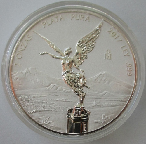 Mexico Libertad 2 Oz Silver 2017 Reverse Proof