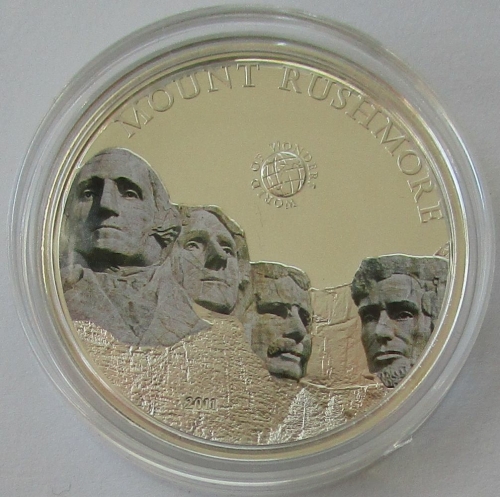 Palau 5 Dollars 2011 World of Wonders Mount Rushmore Silver