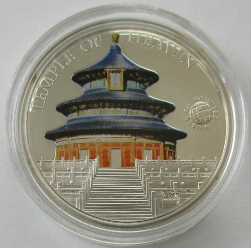Palau 5 Dollars 2011 World of Wonders Temple of Heaven in Beijing Silver