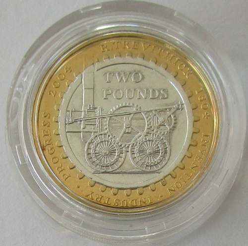 Großbritannien 2 Pounds 2004 200 Jahre Dampflokomotiven PP