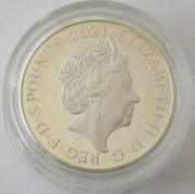 Großbritannien 5 Pounds 2021 150 Years Royal Albert Hall Silver Proof Piedfort