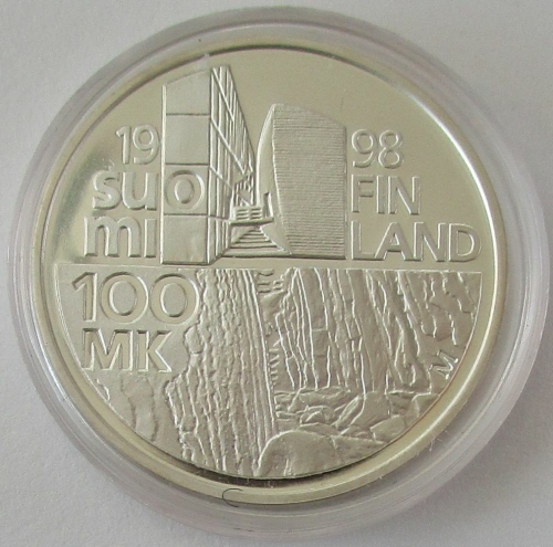 Finland 100 Markkaa 1998 Alvar Aalto Silver Proof