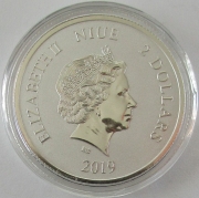 Niue 2 Dollars 2019 Celestial Animals White Tiger