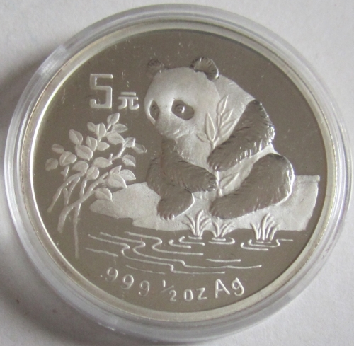China 5 Yuan 1996 Panda 1/2 Oz Silver