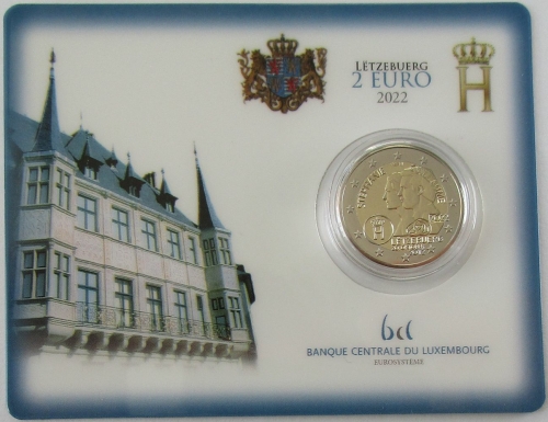 Luxembourg 2 Euro 2022 Tin Wedding Guillaume & Stéphanie BU