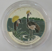 Kongo 1000 Francs 1997 Tiere Heller Kronenkranich