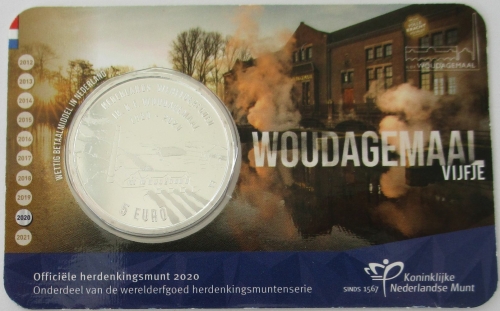 Niederlande 5 Euro 2020 UNESCO Wouda-Pumpwerk