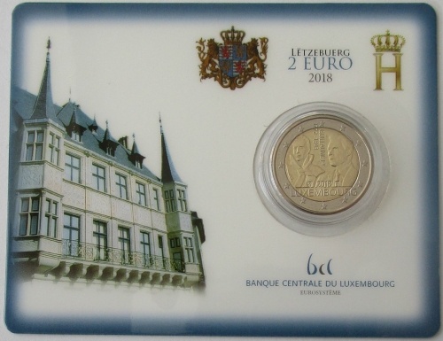 Luxembourg 2 Euro 2018 Grand Duke Guillaume I BU