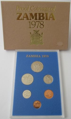 Zambia Proof Coin Set 1978