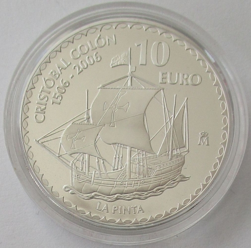 Spain 10 Euro 2006 Christopher Columbus La Pinta Silver