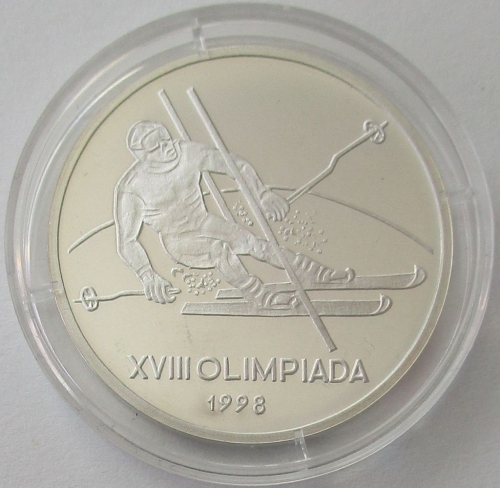 Rumänien 100 Lei 1998 Olympia Nagano Ski Alpin