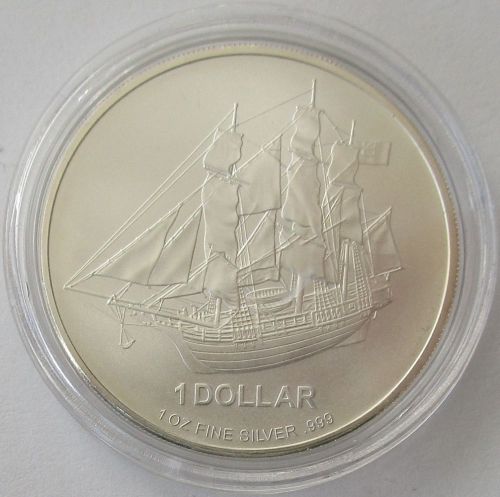 Cook Islands 1 Dollar 2011 Bounty 1 Oz Silver