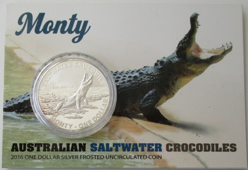 Australien 1 Dollar 2016 Saltwater Crocodiles Monty BU