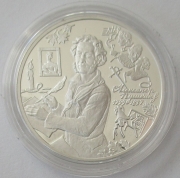 Russland 3 Rubel 1999 Alexander Pushkin Schreibend