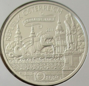Austria 10 Euro 2011 Legends "Lindwurm in Klagenfurt" Silver BU