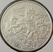 Austria 10 Euro 2010 Legends "Karl der Große im Untersberg" Silver BU