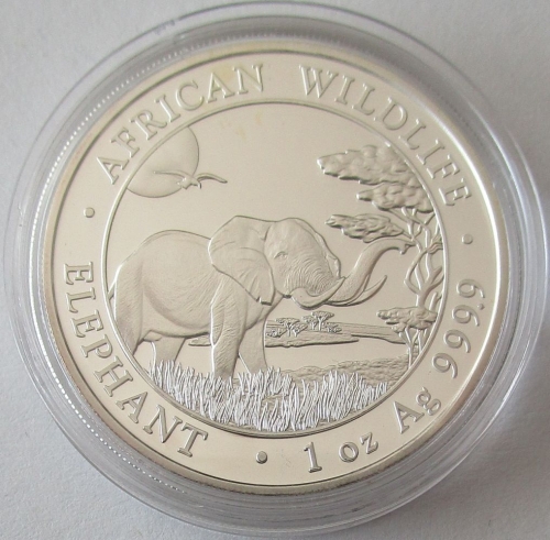 Somalia 100 Shillings 2019 Elephant 1 Oz Silver