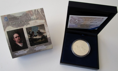 Spain 10 Euro 2010 Painters Francisco de Goya "Duelo a Garrotazos" Silver