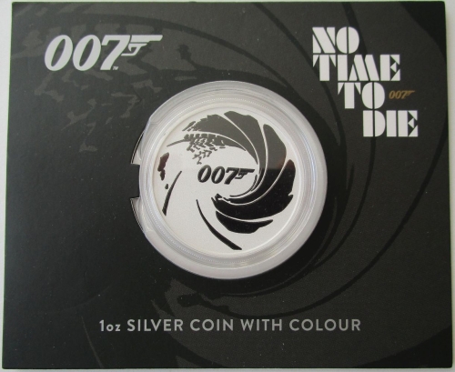 Tuvalu 1 Dollar 2022 James Bond No Time to Die 1 Oz Silver