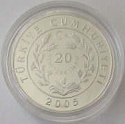 Türkei 20 Yeni Lira 2005 Tiere Mausschläfer