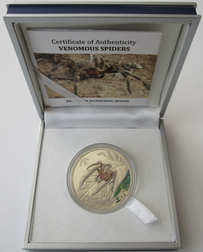 Cook-Inseln 2 Dollars 2013 Venomous Spiders Brazilian Wandering Spider