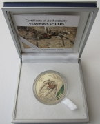Cook- Islands 2 Dollars 2013 Venomous Spiders Brazilian...