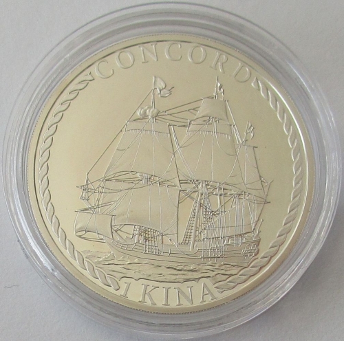 Papua-Neuguinea 1 Kina 2017 Schiffe Concord
