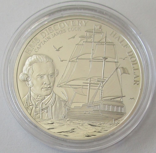 Nauru 1/2 Dollar 2017 Schiffe HMS Discovery von James Cook