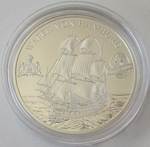 Solomon Islands 1 Dollar 2016 Ships Wappen von Hamburg Silver