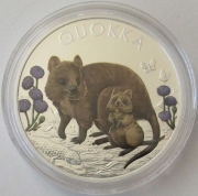 Australien 1 Dollar 2022 Quokka PP Koloriert