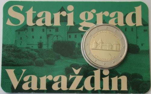 Kroatien 2 Euro 2024 Altstadt von Varaždin BU