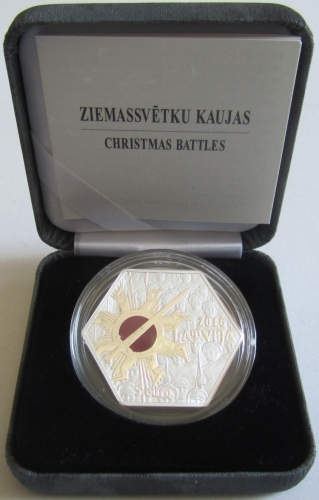 Latvia 5 Euro 2016 Christmas Battles Silver