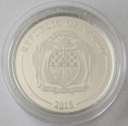 Nauru 1/2 Dollar 2018 SCL12 50 Years Independence 1/10 Oz Silver