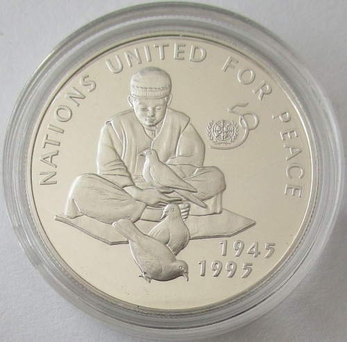 Afghanistan 500 Afghanis 1995 50 Years United Nations Silver