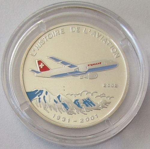 Kongo 500 Francs 2002 70 Jahre Swissair