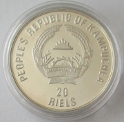 Kambodscha 20 Riels 1989 Olympia Albertville Ski Alpin