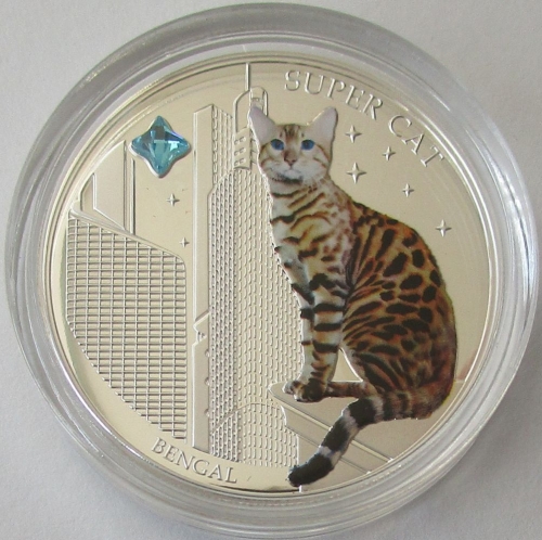 Fiji 2 Dollars 2013 Super Cat Bengal 1 Oz Silver