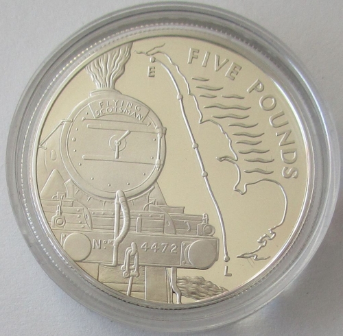Jersey 5 Pounds 2004 Railroads Flying Scotsman Silver