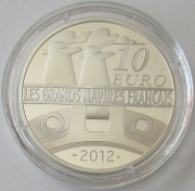 France 10 Euro 2012 Ships Le France Silver