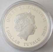 Tuvalu 1 Dollar 2015 Star Trek Captain Jonathan Archer 1 Oz Silver