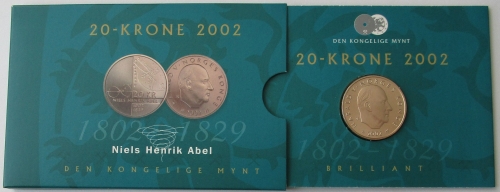 Norway 20 Kroner 2002 Niels Henrik Abel