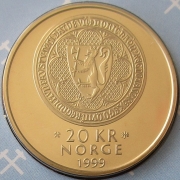 Norway 20 Kroner 1999 700 Years Akershus Fortress