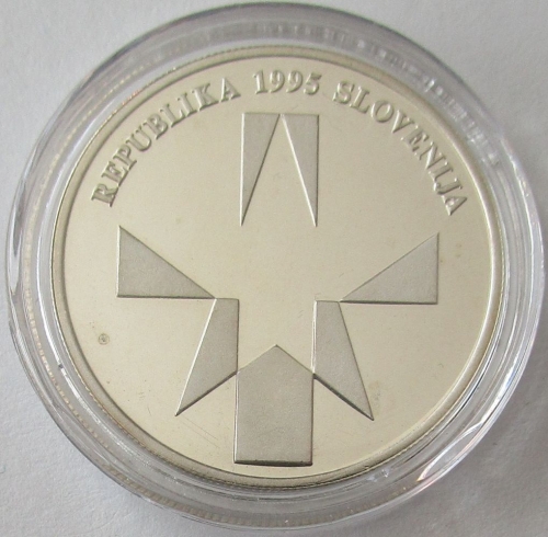 Slovenia 500 Tolarjev 1995 50 Years World War II Silver