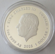 Tuvalu 1 Dollar 2025 Deadly & Dangerous Tiger Snake