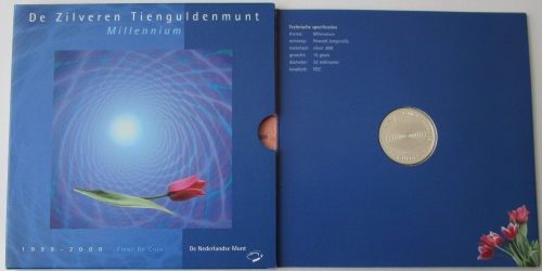 Niederlande 10 Gulden 1999 Millennium BU