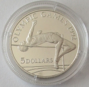 Cook Islands 5 Dollars 1992 Olympics Barcelona High Jump...