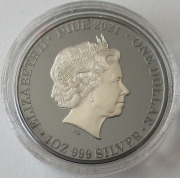 Niue 1 Dollar 2021 Australia at Night Dingo 1 Oz Silver
